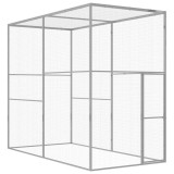 Gossi cusca pentru pisici, 3 x 1,5 x 2,5 m, otel galvanizat