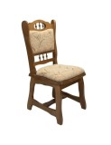 Scaun de living si bucatarie din lemn masiv fag, Euro, tapiterie stofa, 150 kg, lacuit, 95x47x42 cm, Stejar