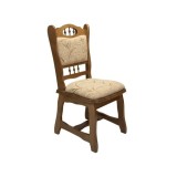 Scaun de living si bucatarie din lemn masiv fag, Euro, tapiterie stofa, 150 kg, lacuit, 95x47x42 cm, Stejar