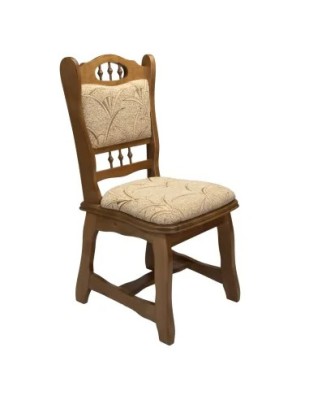 Scaun de living si bucatarie din lemn masiv fag, Euro, tapiterie stofa, 150 kg, lacuit, 95x47x42 cm, Stejar foto