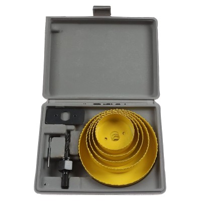 Carota lemn, pentru scos cepuri, Lumytools LT22571, 63 - 127 mm, set 8 bucati foto