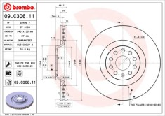 BREMBO 09.C306.11 PRIME LINE - UV Coated Disc frana