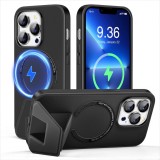 Husa magnetica pentru iPhone 14 Pro Max UNDEUX, piele PU, negru, 6,7 inchi