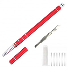 Creion De Coafură Roșu Pentru Conturarea Părului + Lamă Pentru Ascuțire
