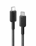 Cablu alimentare si date Anker, USB Type-C (T) la USB Type-C (T), 0.9m rata transfer 480 Mbps, 60W, invelis nylon, braided, negru, &quot;A81F5G11&quot; (timbru
