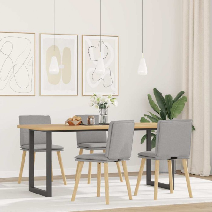 vidaXL Scaune de sufragerie 4 buc țesătură gri nor 3315364