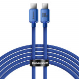Baseus - Cablu de date (CAJY000703) - Type-C la Type-C, 100W, 2m -Albastru