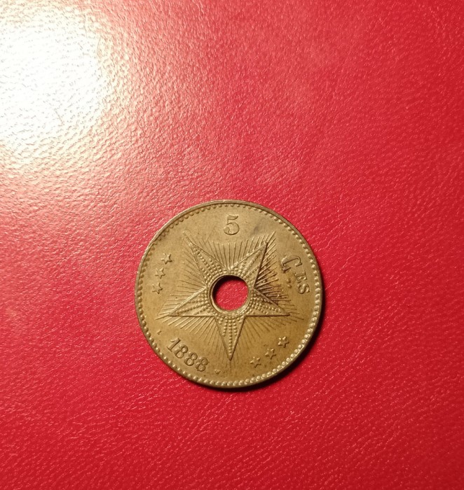 CONGO 5 CENTIMES 1888