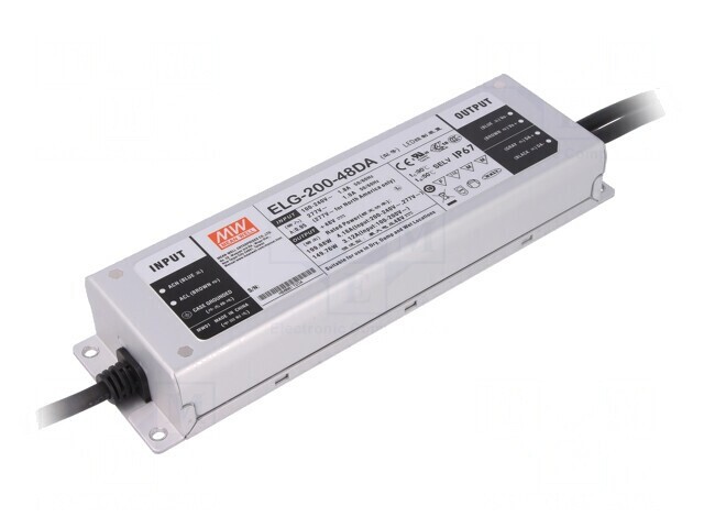 Alimentator LED 200W 48VDC 4,16A DALI