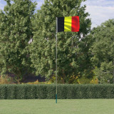 Steag Belgia si stalp din aluminiu, 5,55 m GartenMobel Dekor, vidaXL