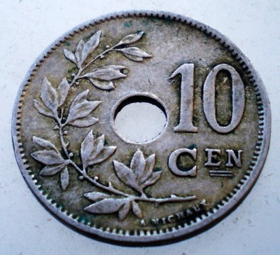 7.444 BELGIA 10 CENTIMES 1926 BELGIE foto