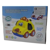 Masinuta Catelus cu Baterii, Lumini si Sunete, Plastic, +3 Ani, Galbena