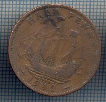AX 1494 MONEDA- MAREA BRITANIE- 1/2 PENNY -ANUL 1942 -STAREA CARE SE VEDE foto