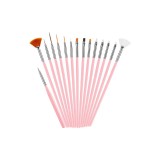 15 piese perie pentru unghii, peniță pentru design și pictură pe unghii, pensulă pentru linie &icirc;n arta unghiilor pentru gel UV și unghii din acril