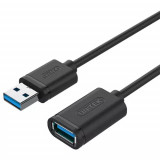 Cablu prelungitor Unitek Y-C458GBK USB3.0 A tata / A mama, 1.5 m, Negru