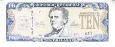 B11 2 - Bancnota foarte veche - Liberia - 10 dolari - 2003
