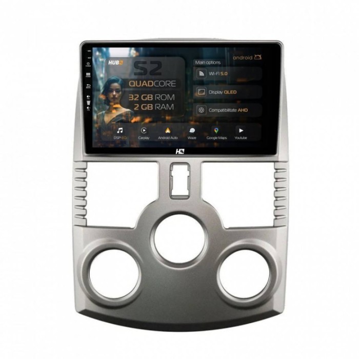 Navigatie Daihatsu Terios (2005+) 2GB RAM Android 13 GPS Wi-FI Carplay Android Auto USB Bluetooth Radio Waze Touchscreen 9 inch