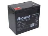 BPOWER Acumulator plumb-acid 12V 55Ah AGM, fără &icirc;ntreținere, 17kg
