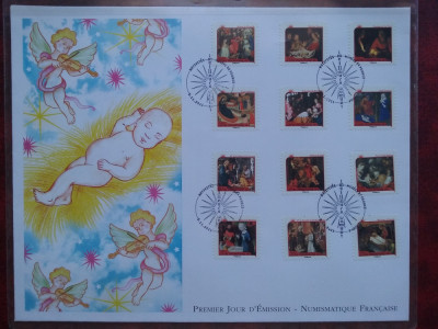 2011-Franta-Nasterea autocolant-12 buc.-F.D.C.-MNH foto