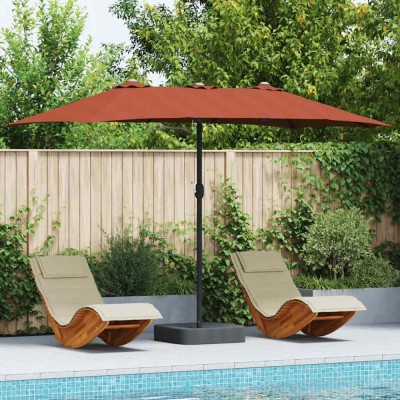 vidaXL Parasol de Grădină Terracota 385 x 209 x 244 cm țesătură 42003280 foto