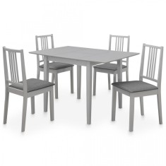 Set mobilier de bucatarie, 5 piese, gri, MDF foto