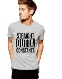 Cumpara ieftin Tricou barbati gri cu text negru - Straight Outta Constanta - 2XL, THEICONIC