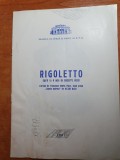 Program teatrul de opereta si balet al RPR 1961-rigoletto de giuseppe verdi