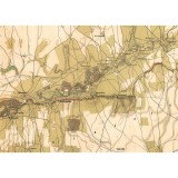 Harta Romaniei Meridionale &ndash; Slobozia si imprej., 1864, 50x70cm, reproducere