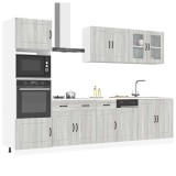 VidaXL Set de dulapuri de bucătărie 7 piese &bdquo;Kalmar&rdquo; lemn Sonoma gri