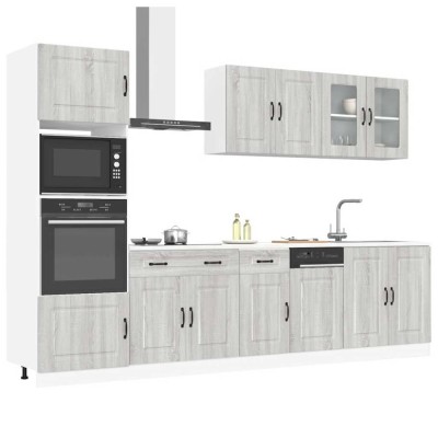 vidaXL Set de dulapuri de bucătărie 7 piese &amp;bdquo;Kalmar&amp;rdquo; lemn Sonoma gri 3314737 foto