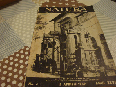 Revista Natura - nr 4 din 1939 foto