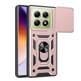 Husa pentru xiaomi 14t, slide si snap privacy, camshield, rose gold