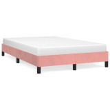 Cadru de pat, roz, 120x190 cm, catifea GartenMobel Dekor, vidaXL