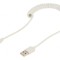 Cablu spiralat USB 2.0 A la Micro B aurit