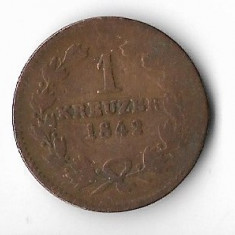 Moneda 1 kreuzer 1842 - Baden, Germania