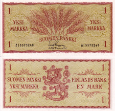 FINLANDA 1 markka 1963 UNC!!! foto