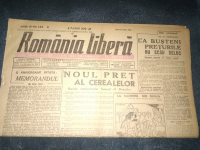 ZIAR ROMANIA LIBERA 8 IULIE 1946 foto