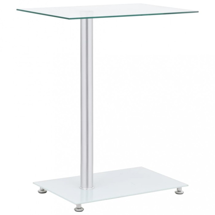 vidaXL Masă laterală formă U transparent 45x30x58 cm sticlă securizată