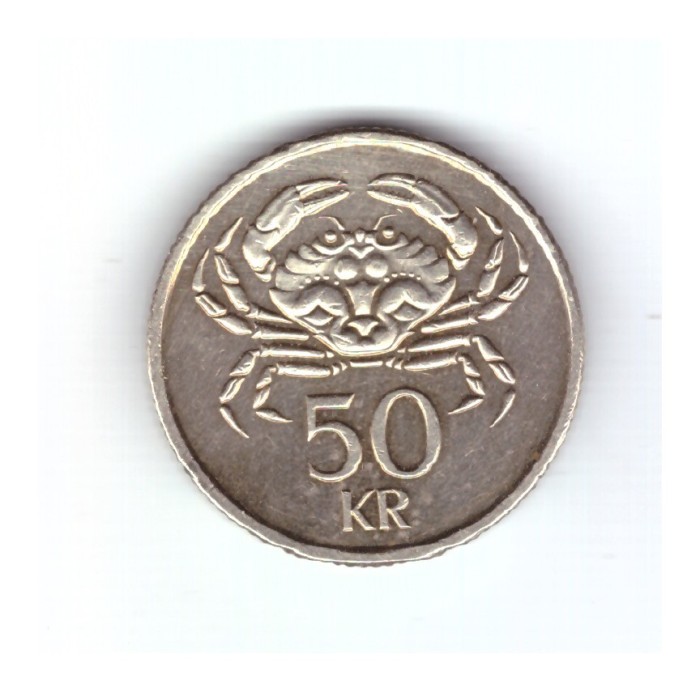 Moneda Islanda 50 kronur 2005, stare buna, curata