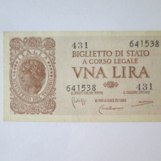 Italia 1 Lira 1944 în stare foarte bună