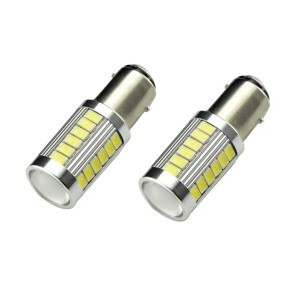 Set 2 Becuri LED compatibile PY21W Rosu foto
