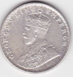 India 1 Rupee RUPIE 1919 George V, Asia, Argint
