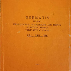 NORMATIV PENTRU EXECUTAREA LUCRARILOR DIN BETON SI BETON ARMAT INDICATIV C 140-86 354-355-356-COLECTIV