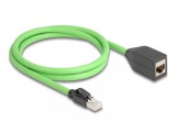 Cablu prelungitor de retea RJ45 Cat.6A SFTP TPU 1m Verde pentru medii industriale, Delock 80880