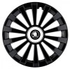 Set 4 capace roti Meridian negru pentru gama auto Skoda Nou Alb-Negru, R14, Autohelix MSA
