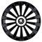 Set 4 capace roti Meridian negru pentru gama auto Skoda Nou Alb-Negru, R14