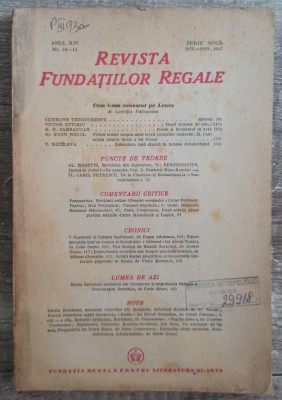 Revista Fundatiilor Regale// octombrie-noiembrie 1947 foto