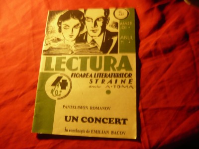 P.Romanov -Un Concert -Colectia Lectura nr 317 ,32 pag ,interbelica foto