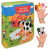 Carte senzoriala Montessori cu activitati, tematica ferma, Kruzzel