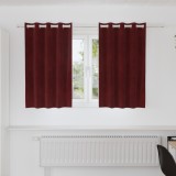vidaXL Draperii opace cu ocheți, 2 buc., bordo, catifea